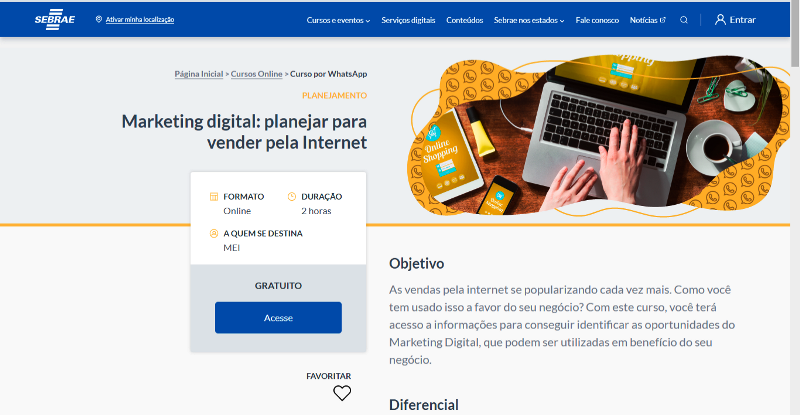 Empreendedores têm 15 opções de cursos gratuitos pelo WhatsApp