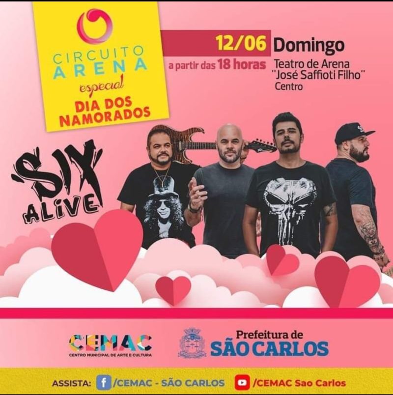 Domingo tem Circuito Arena Especial do Dia dos Namorados