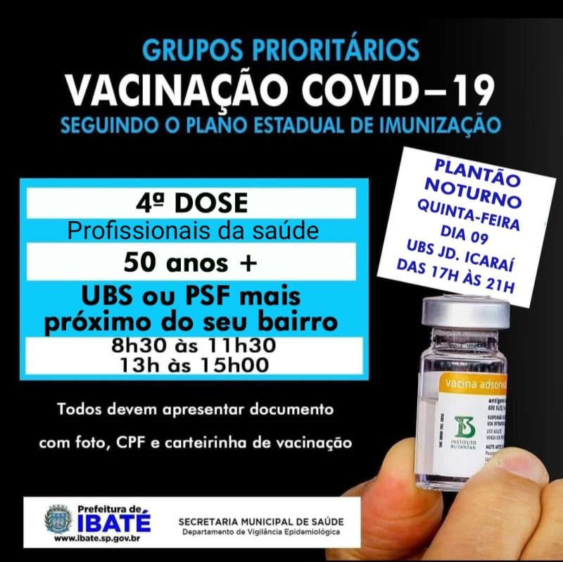 Saúde realiza Plantão Noturno da Vacina contra Covid-19