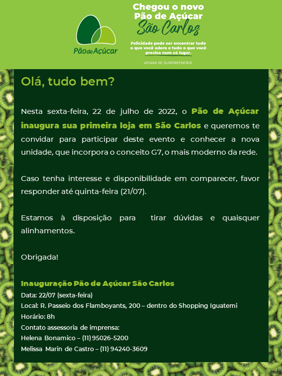 Pão de Açúcar inaugura sua primeira loja em São Carlos