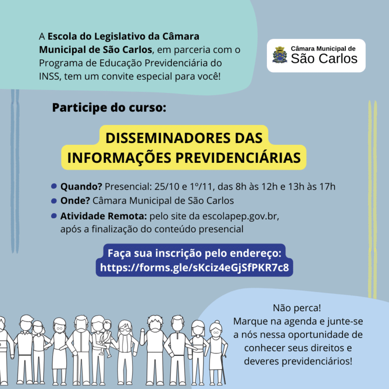 Escola do Legislativo abre inscrições para curso sobre direitos e deveres previdenciários