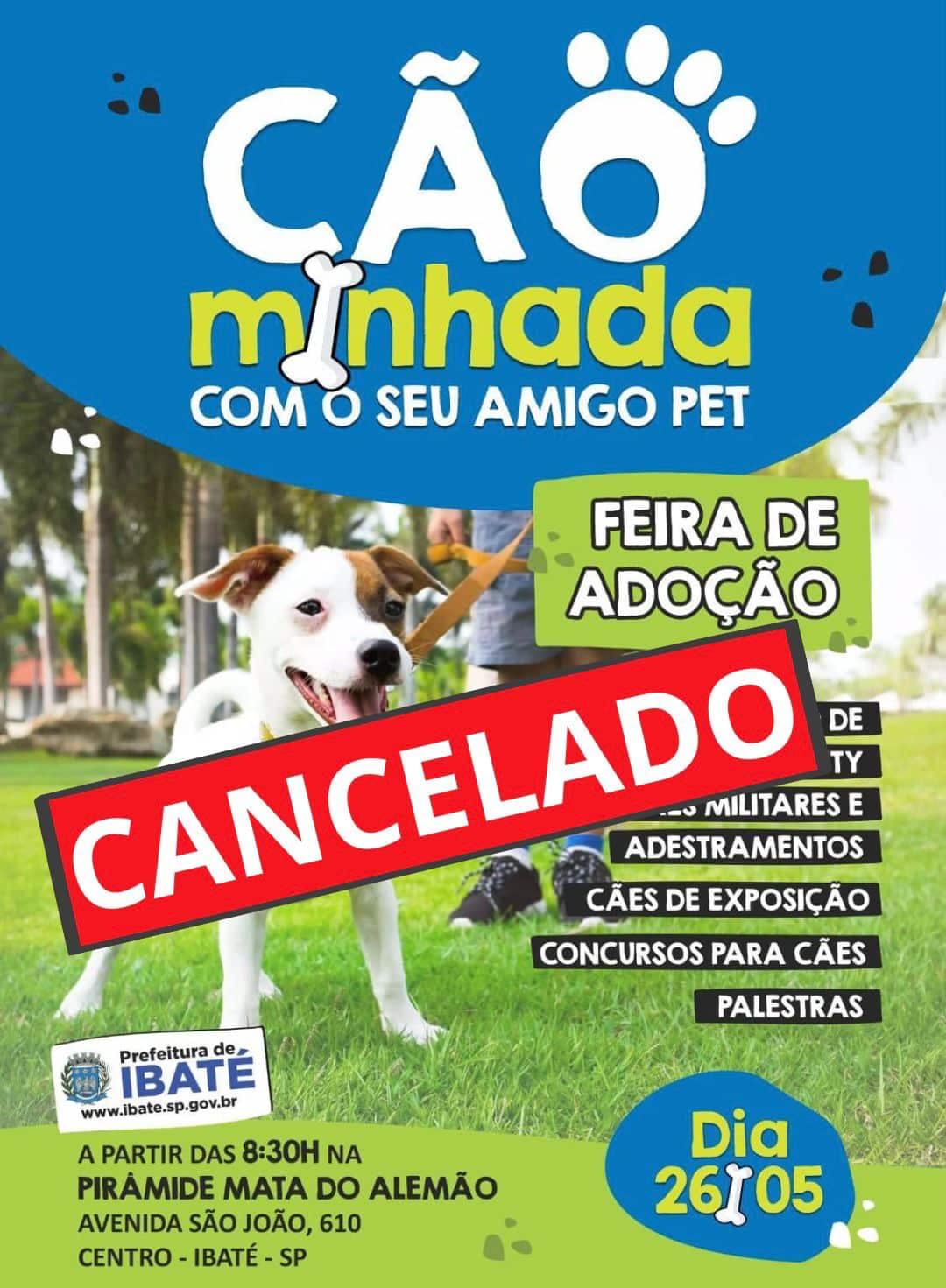 Prefeitura de Ibaté cancela Cãominhada