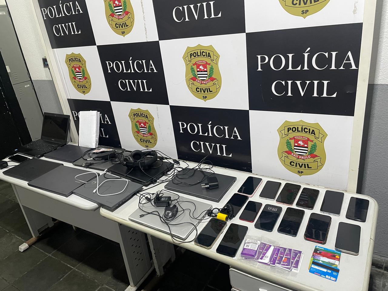 Polícia Civil fecha falsa central telefônica e prende 7 pessoas por estelionato