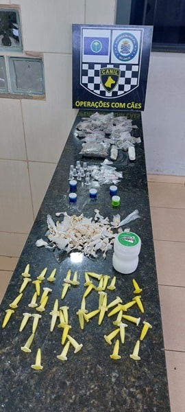 Canil da GM apreende sacola com drogas no Angelina
