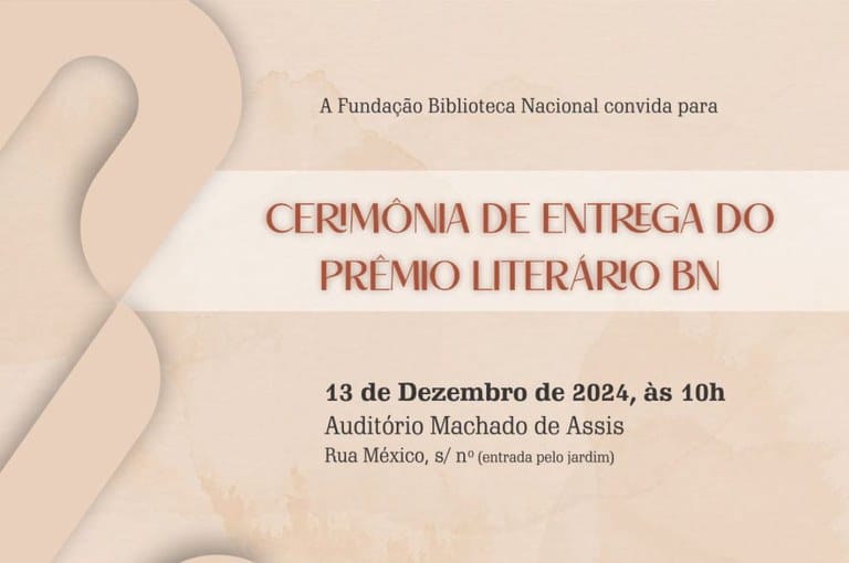 Entrega do Prêmio Literário Biblioteca Nacional 2024 acontece dia 13