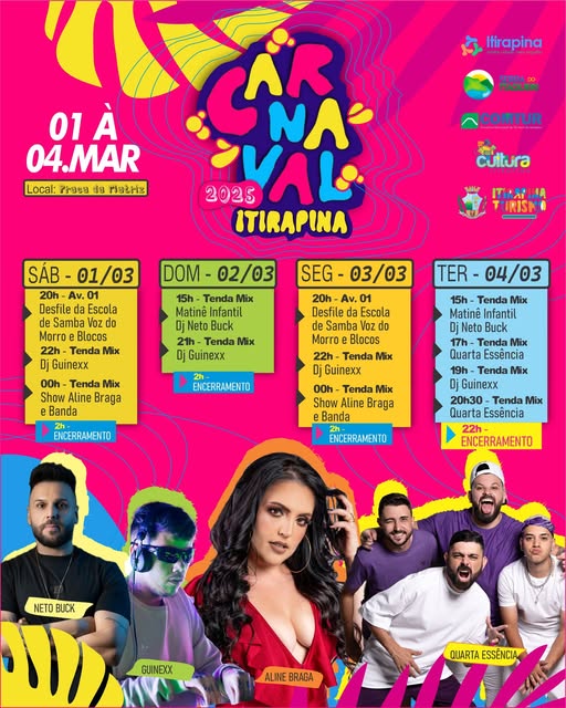 Carnaval agita cidade até dia 4