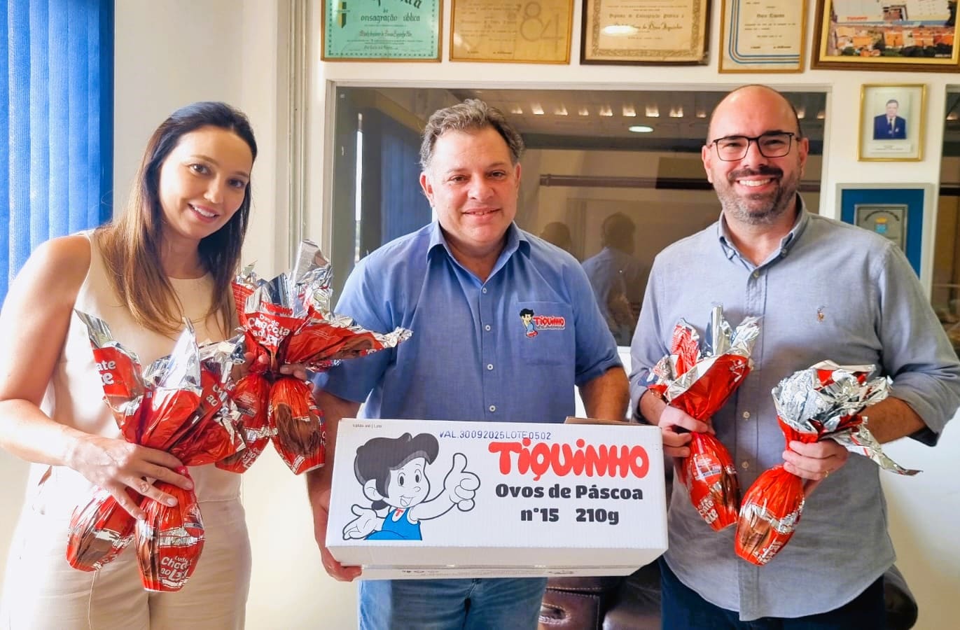 1ª Páscoa Solidária de São Carlos recebe doação da Doces Tiquinho
